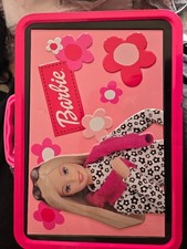 Vintage Barbie Pink Tin Carrying Case Box Large 13 -excellent condition