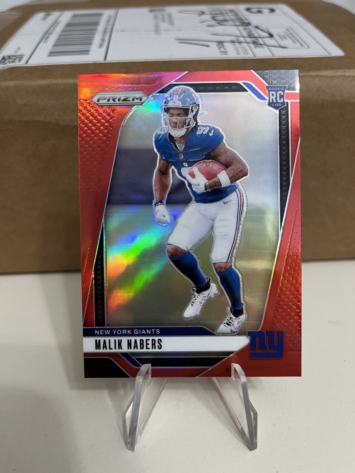 2024 Panini Prizm #370 Malik Nabers Rookie Red Prizm SSP