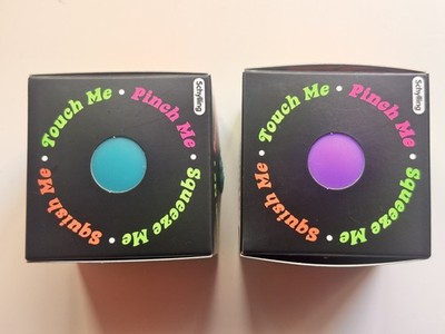 Authentic Schylling NeeDoh The Groovy Glob  SET OF (2)  Blue and Purple