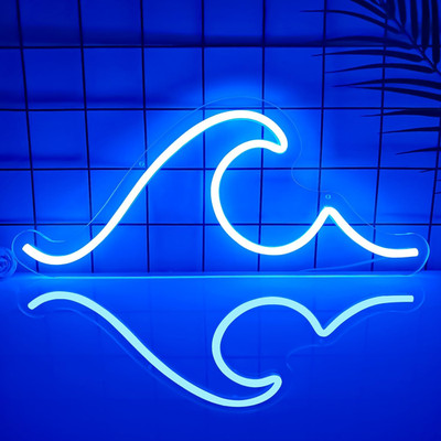 Wave Neon Sign for Wall Decor Dimmable Led Neon Wave Sign Night Lights Led Wave