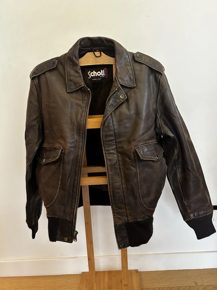 Giacca Moto Schott Perfecto 618 Taglia 36 Pelle Nera - Originale USA/Giappone Usata - Foto 4