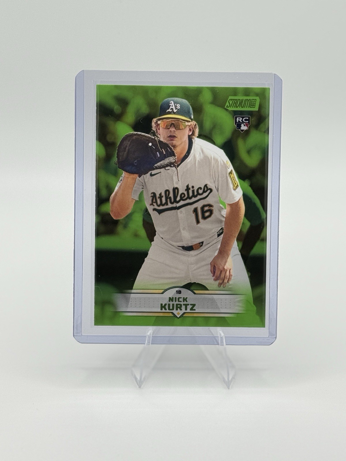 2025 Topps Stadium Club - Nick Kurtz #9 Lime Green RC