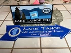 2 VINTAGE CHEVROLET CLUB VCCA 2016 55th ANNIVERSARY TIN SIGNS-LAKE TAHOE