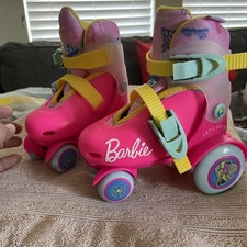 Barbie Adjustable Roller Skates Light Up Wheels Size 9 to 12 Durable Comfort