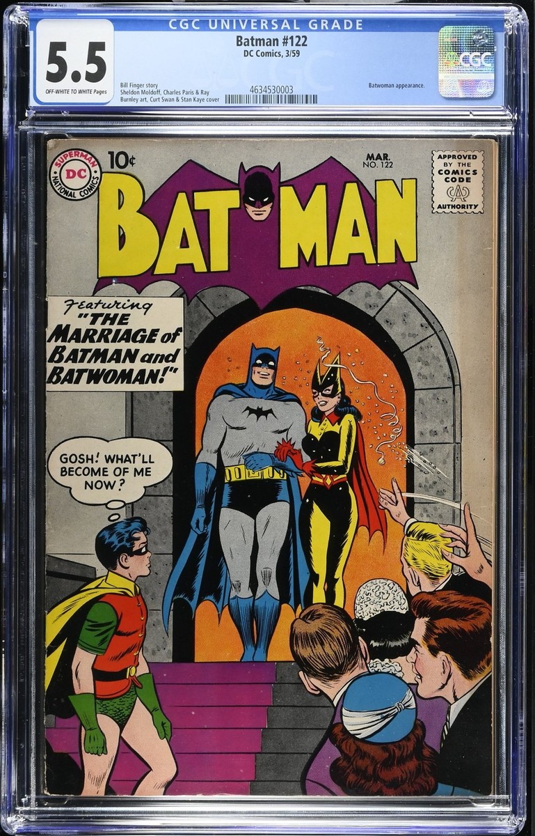 Batman #122 CGC FN- 5.5 Batwoman Robin Blackjack! Swan/Kaye Cover