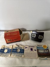 Vintage View-Master Model E 3D Viewer in Original Box 1955. With 3 new Reels