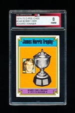 1974 OPC HOCKEY 248 BOBBY ORR JAMES NORRIS TROPHY KSA 8 NEAR MINT-MINT