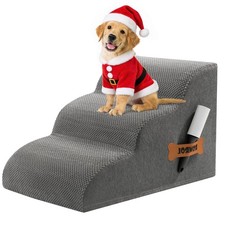 Romrol Dog Stairs Ramp for Beds Couches, 15.7  H 33D 15.7"x23.6"x15.7", Grey