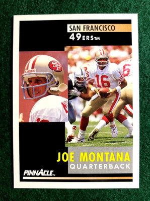 1991 Score Pinnacle #66 Joe Montana San Francisco 49ers NFL