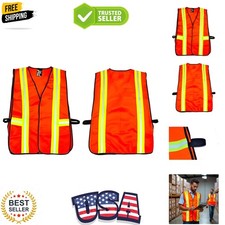 High Visibility Reflective Safety Vest with Multi-Function Pockets ANSI Class 2