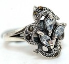 Heat Treated Moissanite 925 Solid Genuine Sterling Silver Ring Sz 6 NF1-7 — photo 2