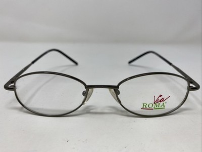 Via Roma VR526 GUN 49-18-140 Gunmetal Metal Full Rim Eyeglasses Frame ED73