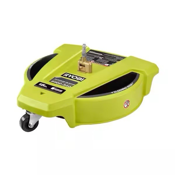 RYOBI 15-Inch 3400 PSI Gas Pressure Washer Surface Cleaner with Wheels  