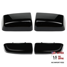 Clip On Tow Mirror Cover Caps Glossy Black Fits Silverado Sierra 2014-2019