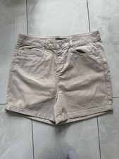 Mint Velvet Womens Beige High Rise Chino Shorts Size 10