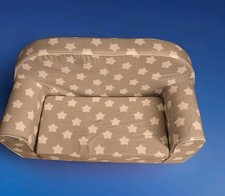 Kindersofa Kindercouch Kindersessel Kindermöbel Sterne Grau Sofa ausklappbar