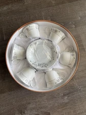 Tea Cup Set with Matching Saucers Floral Pattern