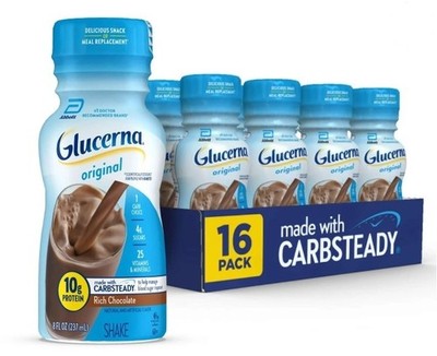 Glucerna Original, 8 oz | Rich Chocolate | 16 Count