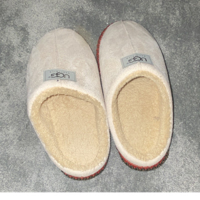 UGG Australia Damen Slipper Hausschuhe Beige Textil gefüttert Größe 37,5