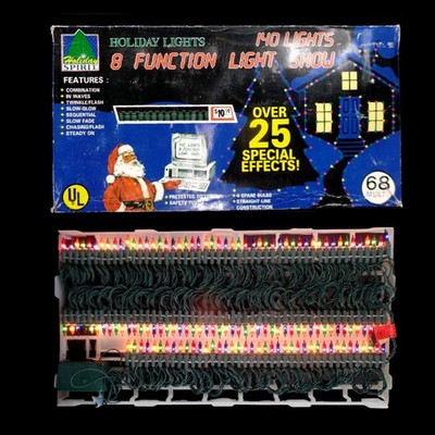 VINTAGE CHRISTMAS LIGHTS / 140 MULTI-COLORED LIGHTS / 8 DIFFERENT SETTINGSPREFO!