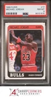 1988 FLEER #17 MICHAEL JORDAN BULLS HOF PSA 8