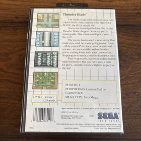 Thunder Blade (Sega Master System SMS, 1988) CIB Tested