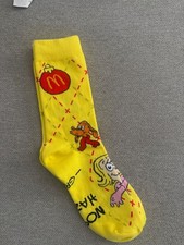 2025 McDonald  s Grinch Socks Christmas Adult Happy Meal Yellow Socks