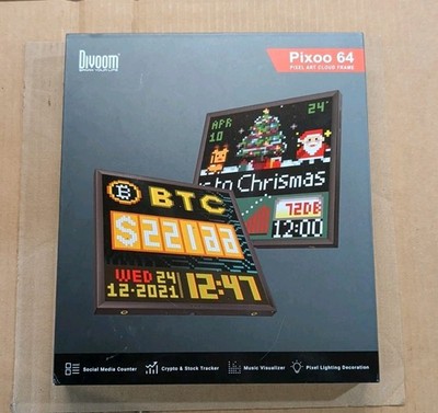 Divoom Pixoo-64 Wifi Pixel Cloud Digital Frame w/ App Control 64x64 LED Panel A8