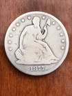 1877-CC Seated Liberty Half Dollar Good Condition Nice Coin!