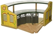 maxim enterprise, inc. Wooden Train Round House with 5-Way Switch Track for K...