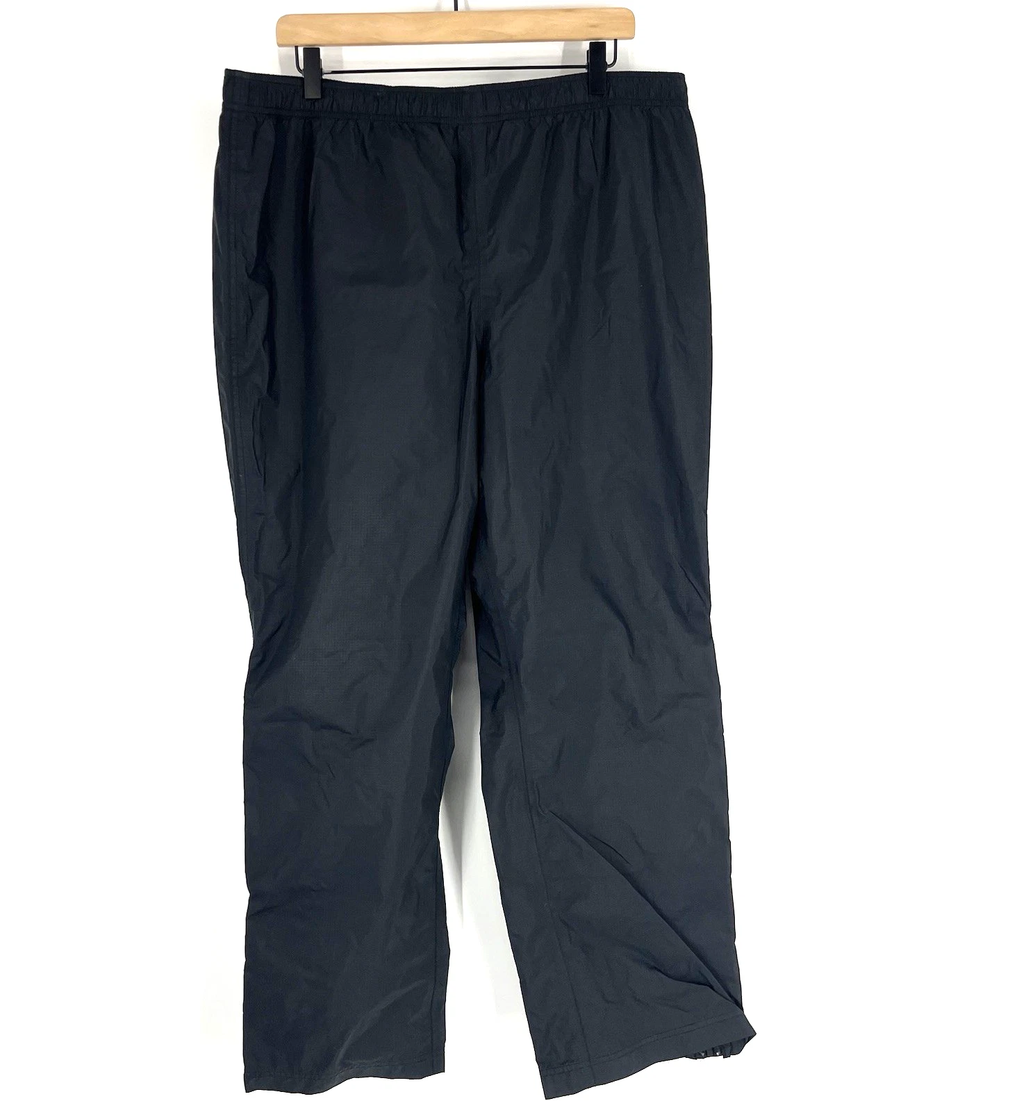 LL Bean Rain Pants Size Large Mens Black Trail Model Waterproof Outdoor Nature