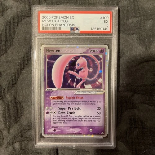 PSA 5 Mew ex #100 2006 Holon Phantoms