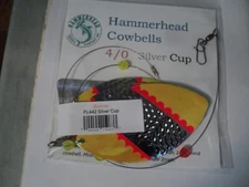 1 - HAMMERHEAD COWBELLS SIZE 4/0 (SUNRISE/SILVER CUP) NIP