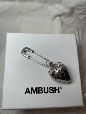 Ambush Silver Strawberry Charm Earring  925 Sterling Silver