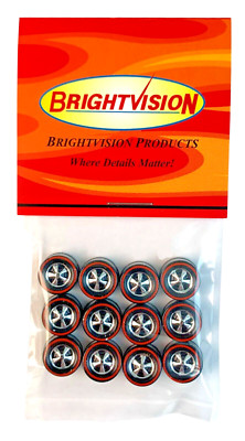12 Brightvision Redline Wheels - 12 Medium Deep Dish Bright Chrome Bearing Style
