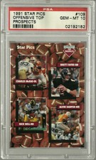 1991 STAR PICS 109  BRETT FAVRE PSA 10 GEM  MINT GREEN BAY PACKERS HOF ROOKIE RC