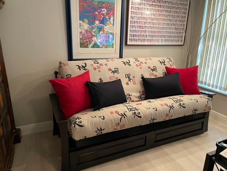 RARE & MODERN DESIGN Japanese Asian Futon Cover Full Size Zipper