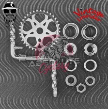 CHROME L.R. SWEET HEART BICYCLE 36T SPROCKET, 4 1/2" TWISTED CRANK, & B.B.
