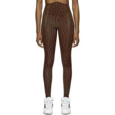 ADIDAS x IVY PARK Burgundy Monogram Sheer Panel Leggings