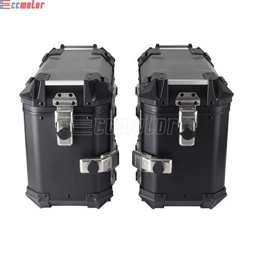 2x Motorcycle Hard Trunk Saddlebags Side Case Mounts Brackets For Harley Softail - Picture 5 of 12