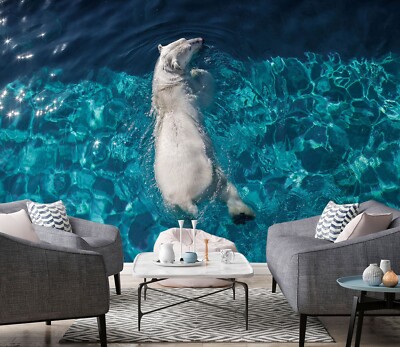 3D Tier Eisbär M4495 Tapete Wandbild Selbstklebend Abnehmbare Aufkleber Romy