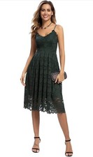 Atnlewhi V Neck Sleeveless Evening Dresses for Women Cocktail Formal Wedding