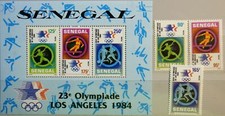Senegal 1984 817-19 Block 46 617-620 Olympics Los Angeles Olympic Sports MNH