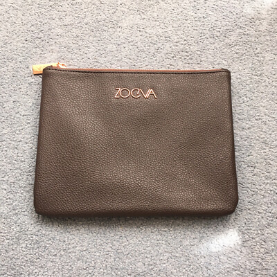 Zoeva Schokobraun und Roségold Kosmetiktasche Pinsel Etui