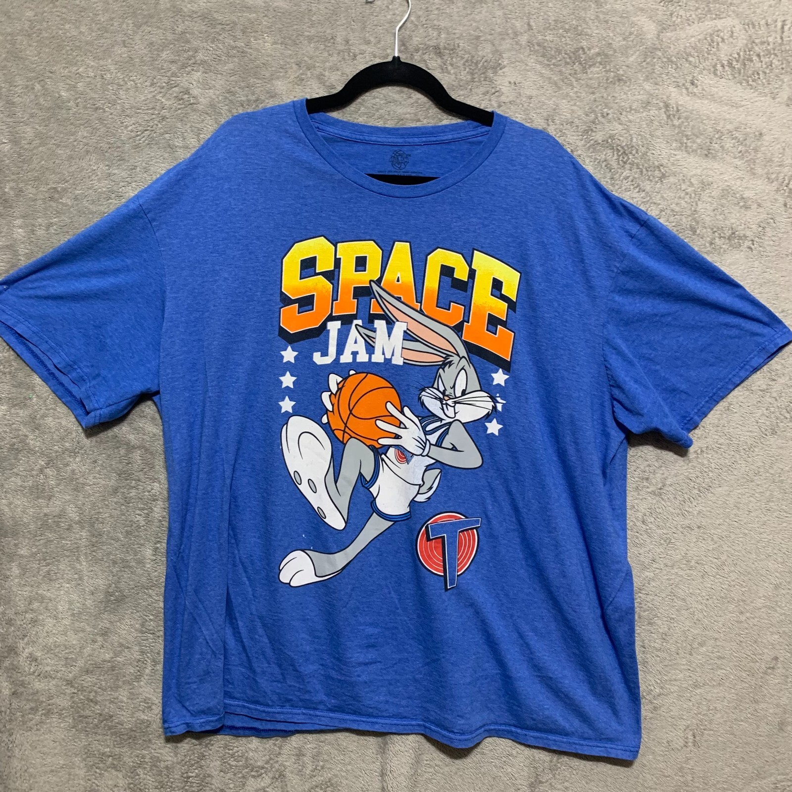 Space Jam 3XL Men's Blue Bugs Bunny Short Sleeve Tee
