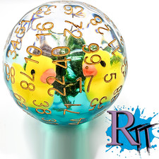 Transparent Resin Duck D100 DND Dice 100 Sided Polyhedral Die Dungeons  Dragons