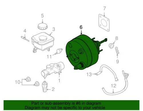 Amplificador de freno eléctrico Freestar Monterey original Ford Mercury 2004-2007 7F2Z-2005-A Foto 2 de 2