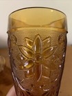 SET of 4 AMBER Indiana Sandwich Footed TIARA  6 3/8"  ICED TEA/PARFAIT GLASSES — photo 4