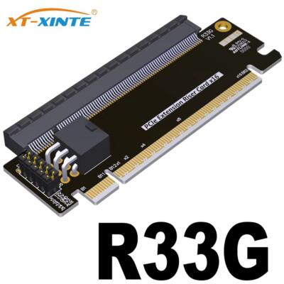New PCI-E x16 Half to Full Height Extension Riser Card PCIe 5.0 x16 Test Adapter
