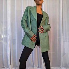 Vintage double breasted emerald Blazer / Oversized
